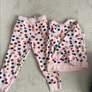 Colorful Hanna Andersson Polka Dot Matching Sweat Set